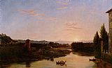 Thomas Cole Canvas Paintings - Sunset of the Arno
